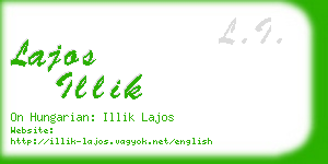 lajos illik business card